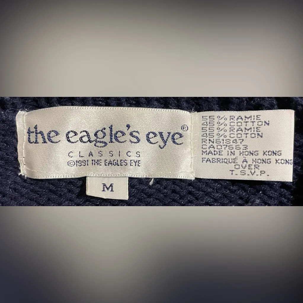 Eagle's Eye Women’s Size M 1991 Vintage Noel Black/White Christmas Sweater Cat Black Size M - Image 9