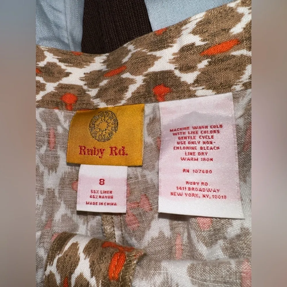 EUC Ruby Rb. Orange& white ankle pants Sz 8 Orange - Image 5