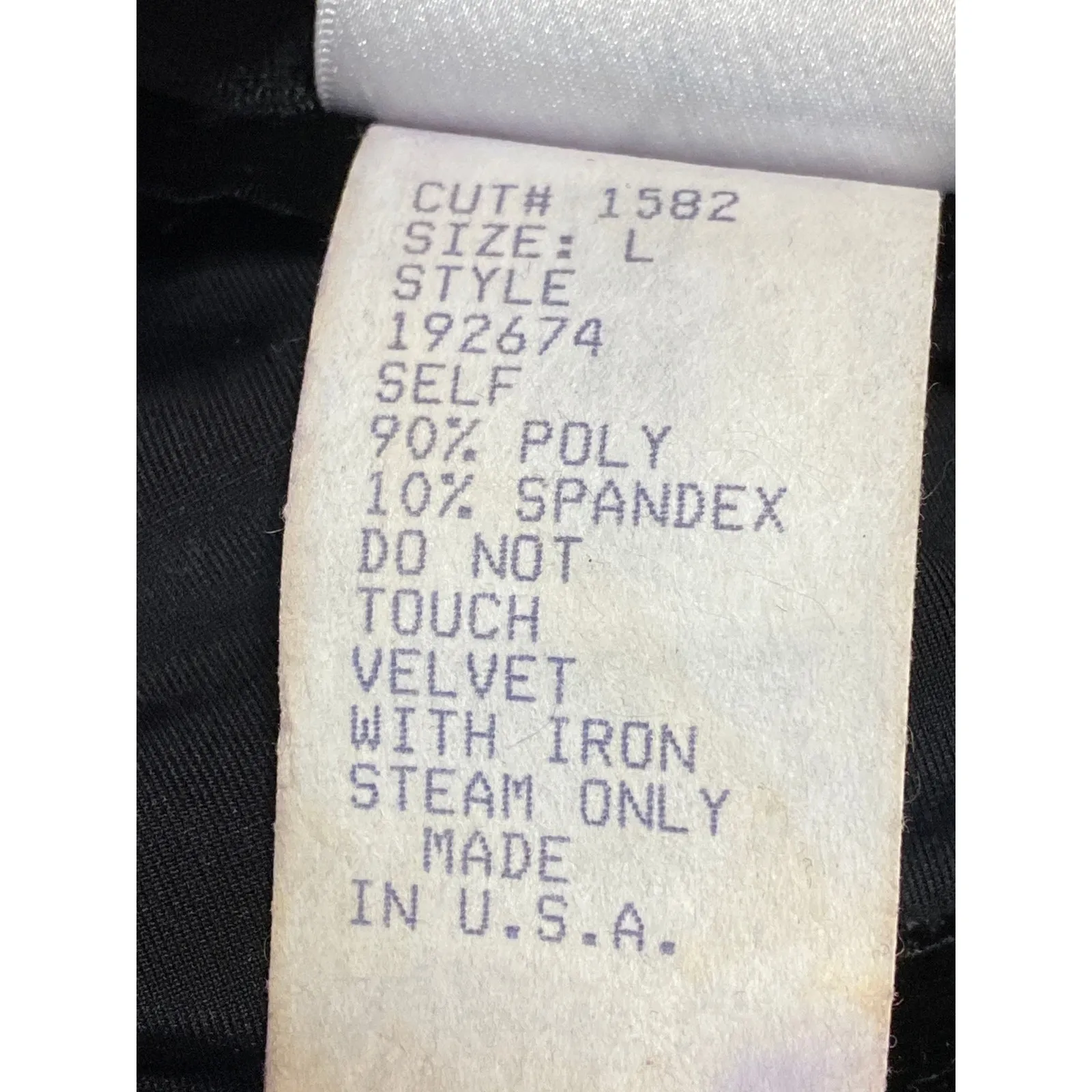 Tadashi Women's Black Velvet Beaded Side Slit High Rise Wide Leg Trouser Pants L - Image 5