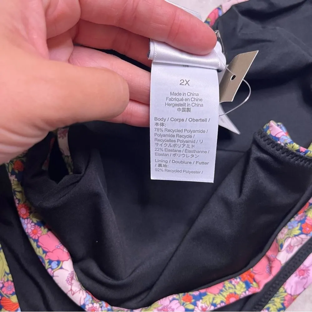 J. Crew Navy Liberty Meadow Song High Rise Cheeky Bikini Bottom 2X NWT Floral - Image 5