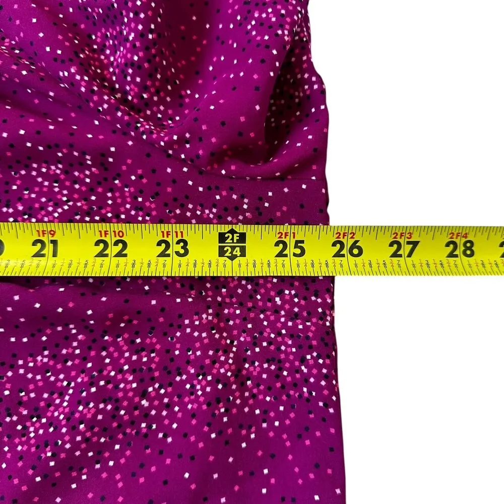 Evri Purple Tie Bow Long Sleeves Blouse Women Basic Top Plus Size 1X | 70 - Image 4