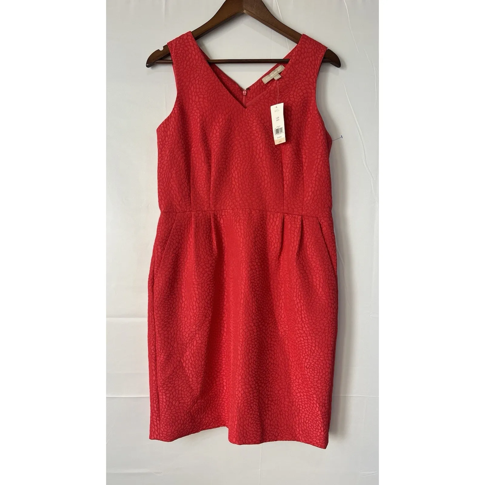 Banana Republic Pink Vanessa V-Neck Sheath Dress Workwear Sz 12P - Image 4