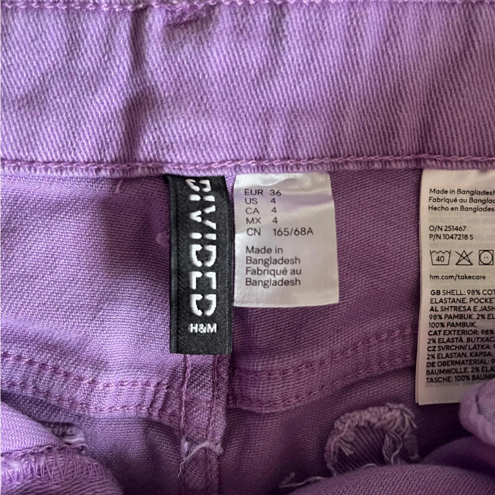 H&M size 4 purple jean shorts - Image 2