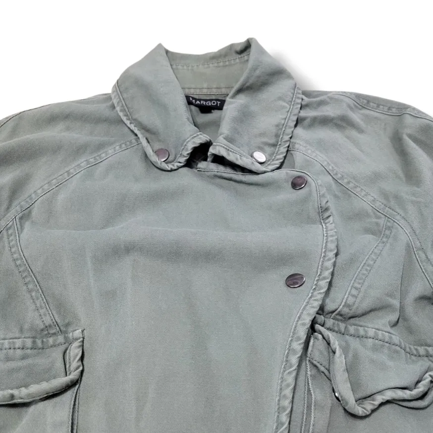 Margot Jacket Size Small Women's Moto Jacket Utility Jacket Bikercore Army Green - Image 5