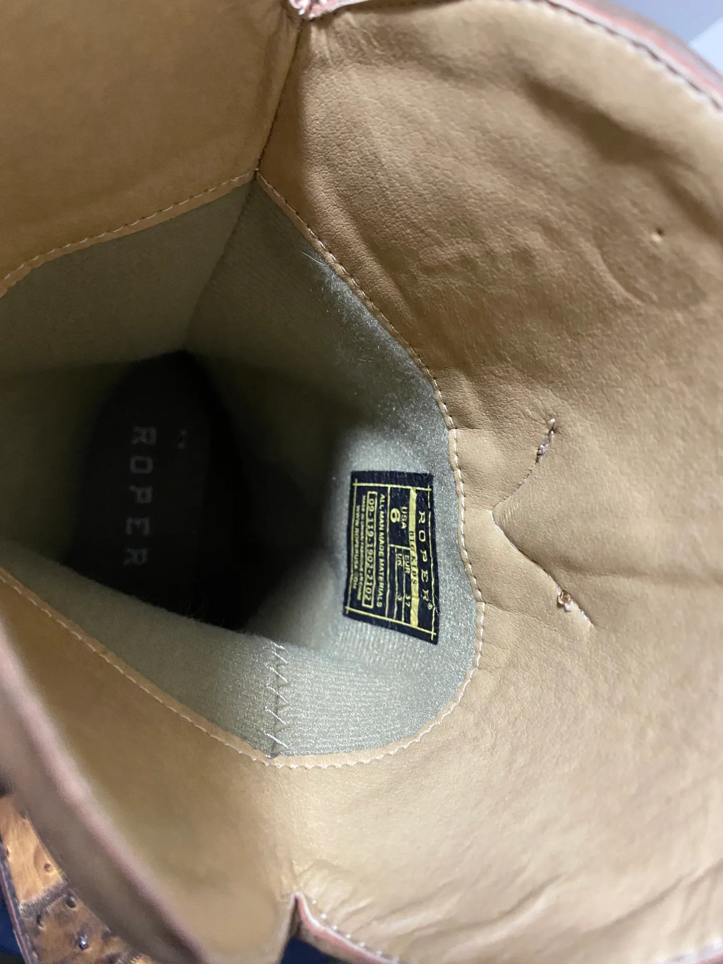 Square Toe Boots Checkered Dress Style Size 8 - Image 5