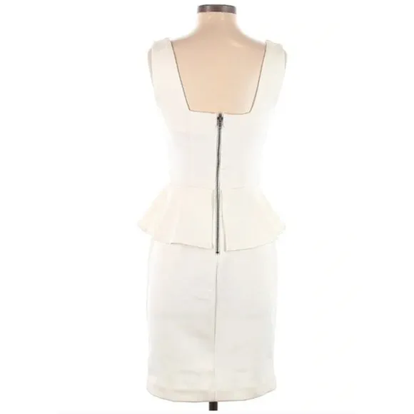 BEIGE BY ECI Peplum Stretch Slim Fit Pencil‎ Zip Back Dress Size 14 NWT - Image 4