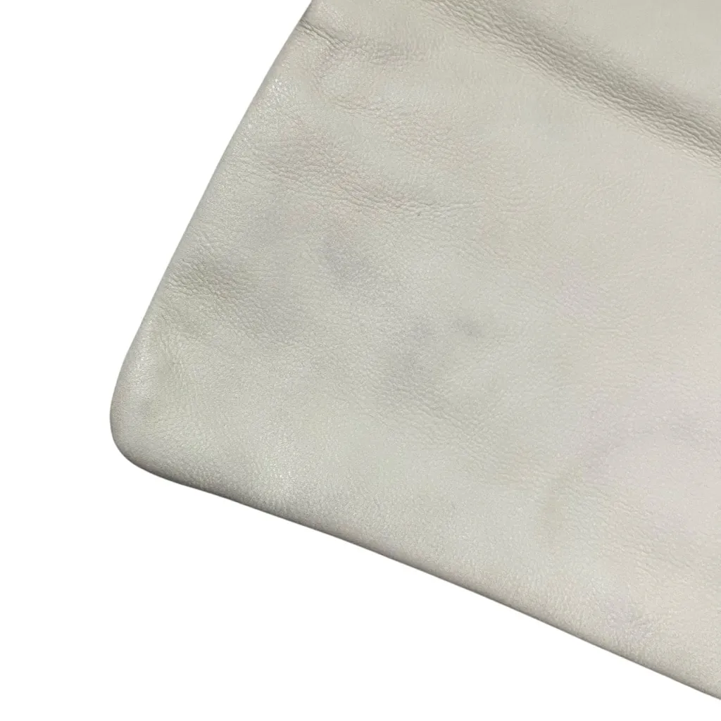 Clare V NWT Foldover Clutch White Leather Purse With Zip Pocket Women’s Bag - Image 8