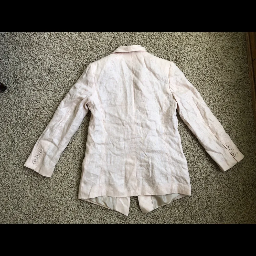 H&M Pale pink linen blazer Sz 6 - Image 3