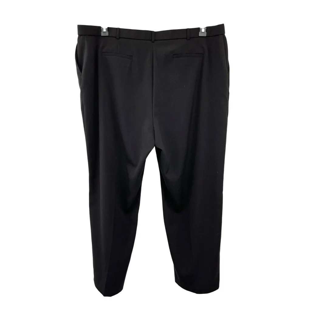 Briggs New York Pants Womens 24WS Short Black Slacks Flat Front Used - Image 2