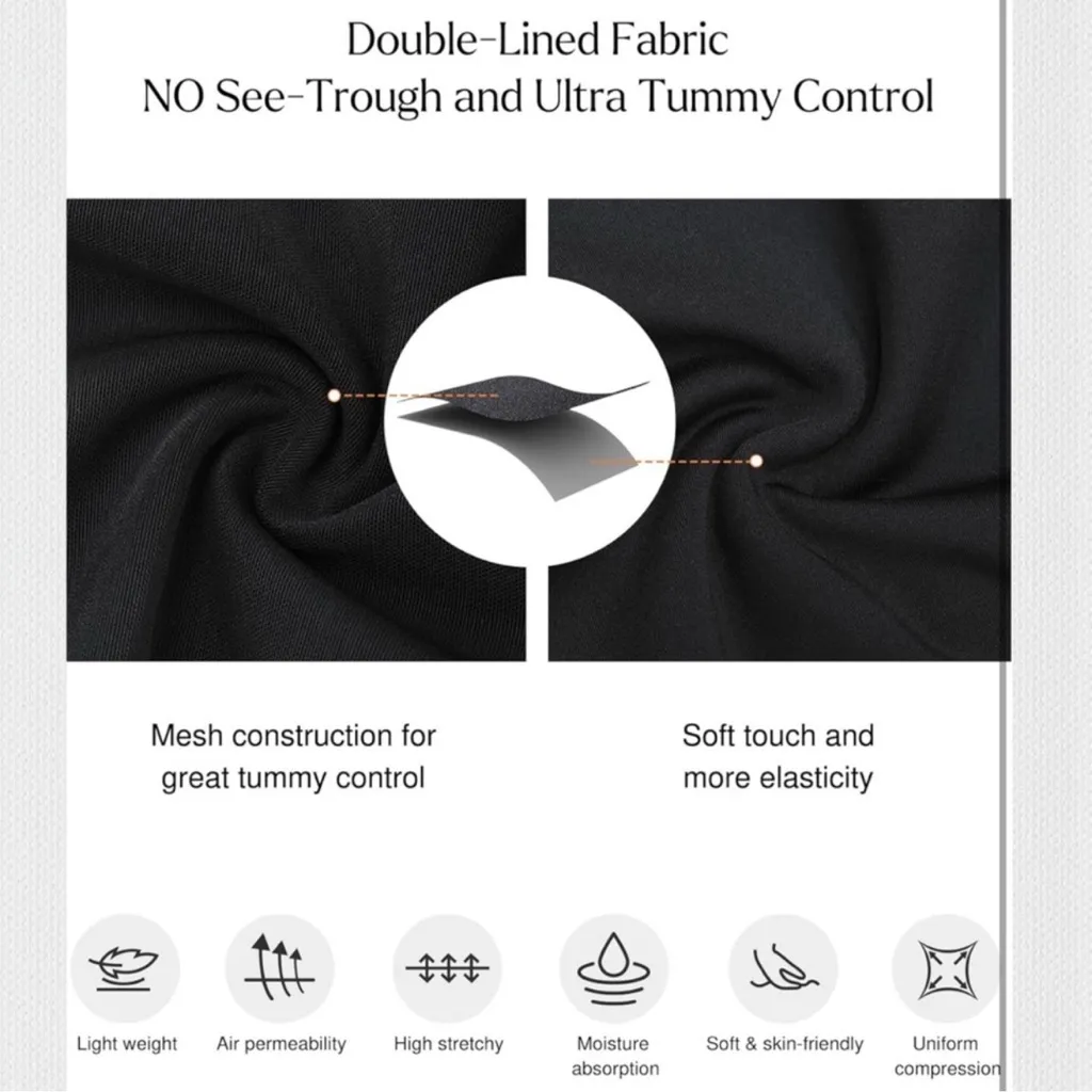 NWT Popilush Black Shapewear Bodysuit with Plunge Neckline - Image 3