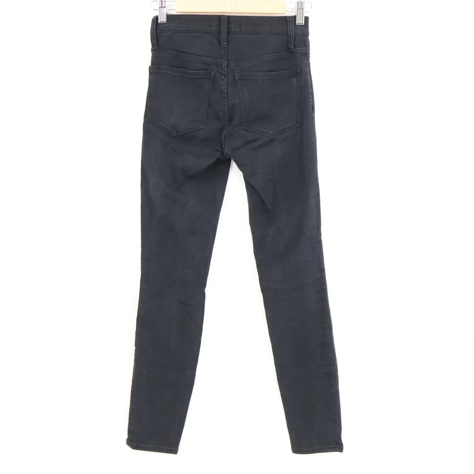 Madewell 9 inch High Rise Skinny Jeans Women Size 24 Black Denim Emo Grunge Goth - Image 2