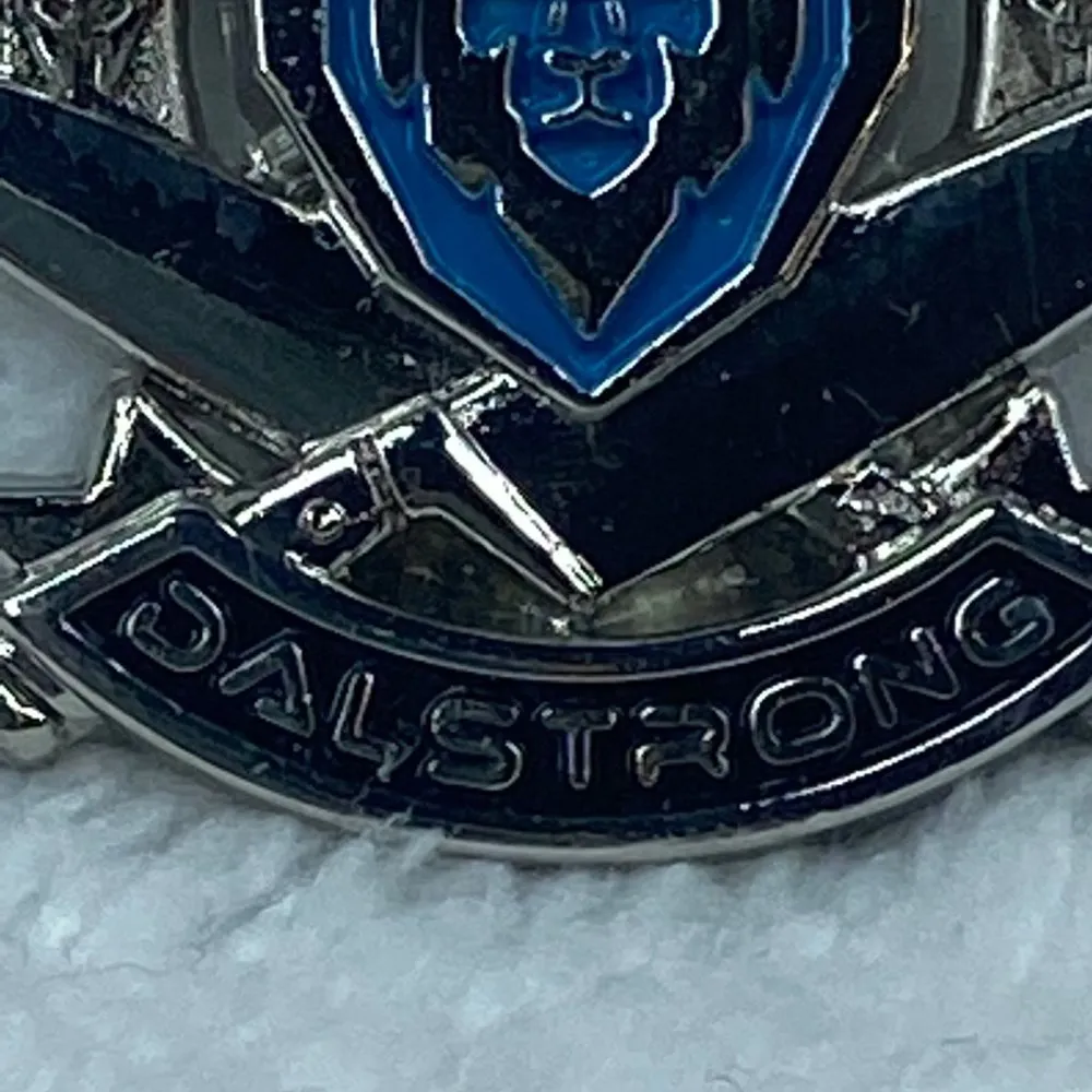 Dalstrong Gladiator Series Company Pin Silver Blue Metal Crossed Knives Lion - Image 10