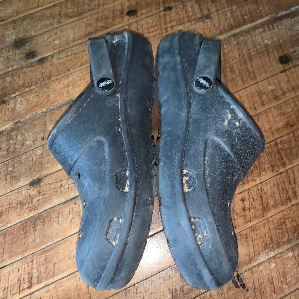 Crocs Jibbitz fleece lined 7/5 ortho arch support nursing clogs - Image 3