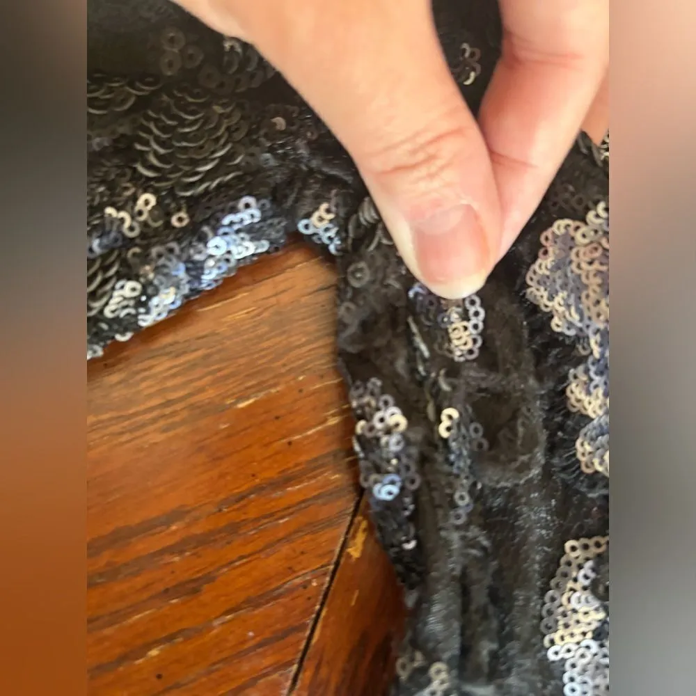 7 for All Mankind blue and black sequin jeans size 25 - Image 6