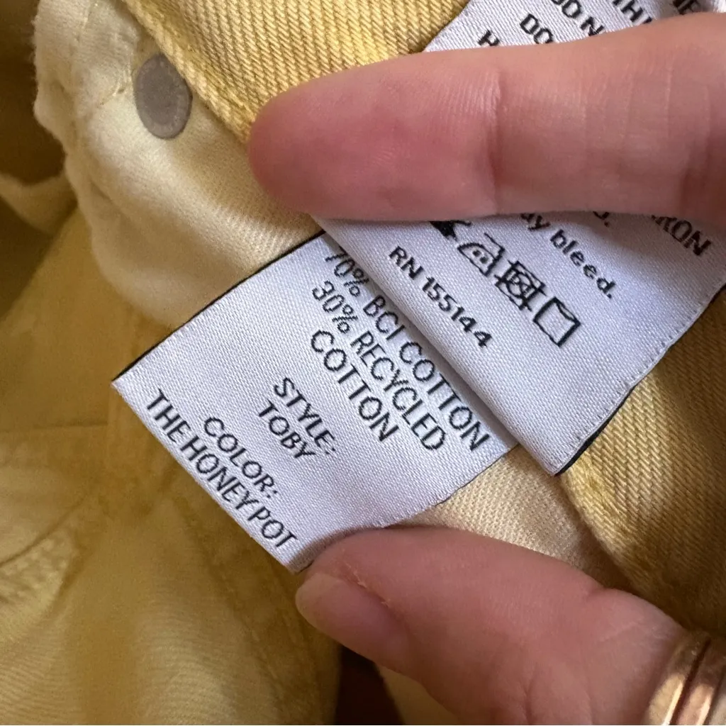 BOYISH Butter Yellow Toby Jeans Straight Leg In The Honey Pot‎ Size 25 - Image 5