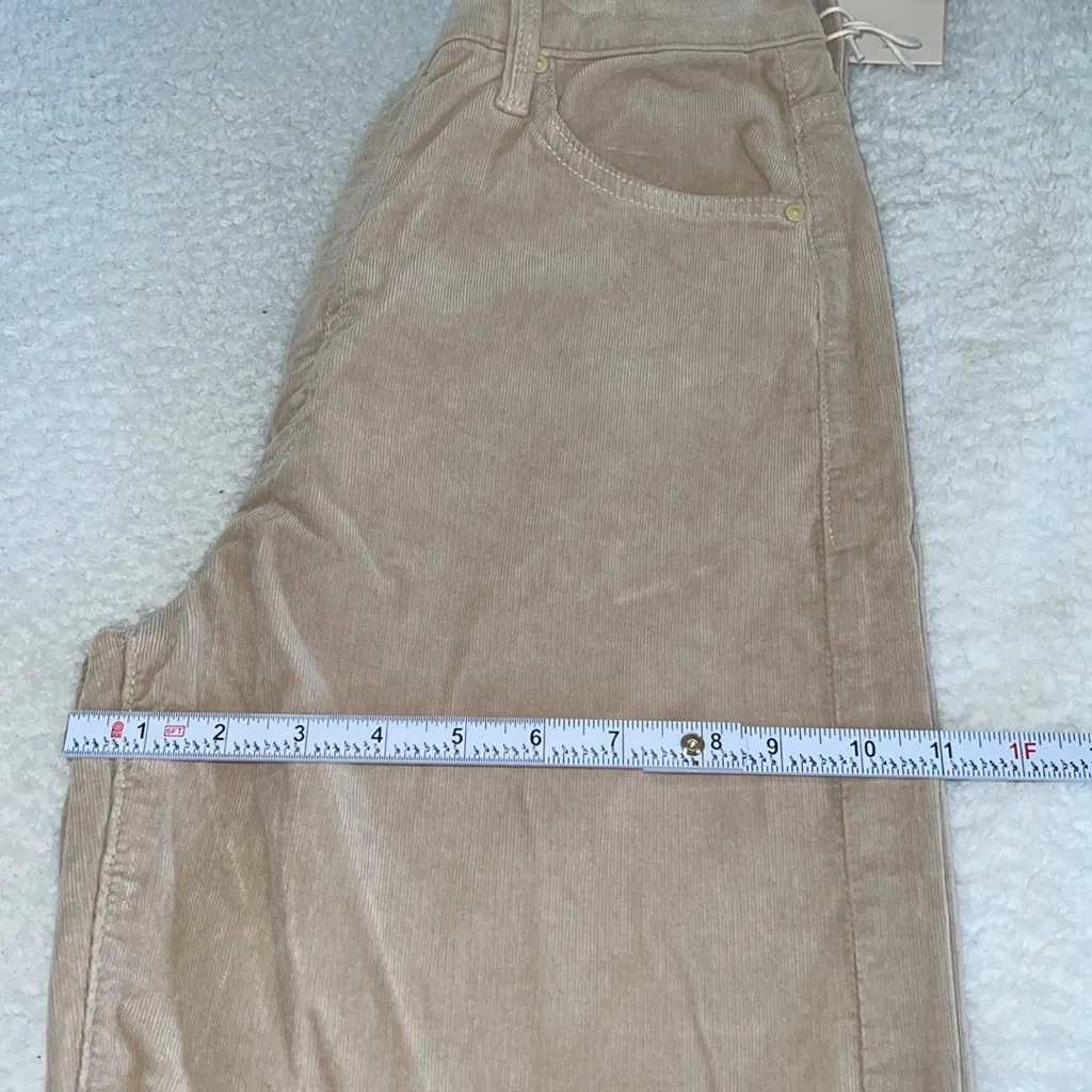 Mother The Dodger‎ Sneak High Rise Corduroy Jeans Taos Taupe Size 27 NWT Tan - Image 7