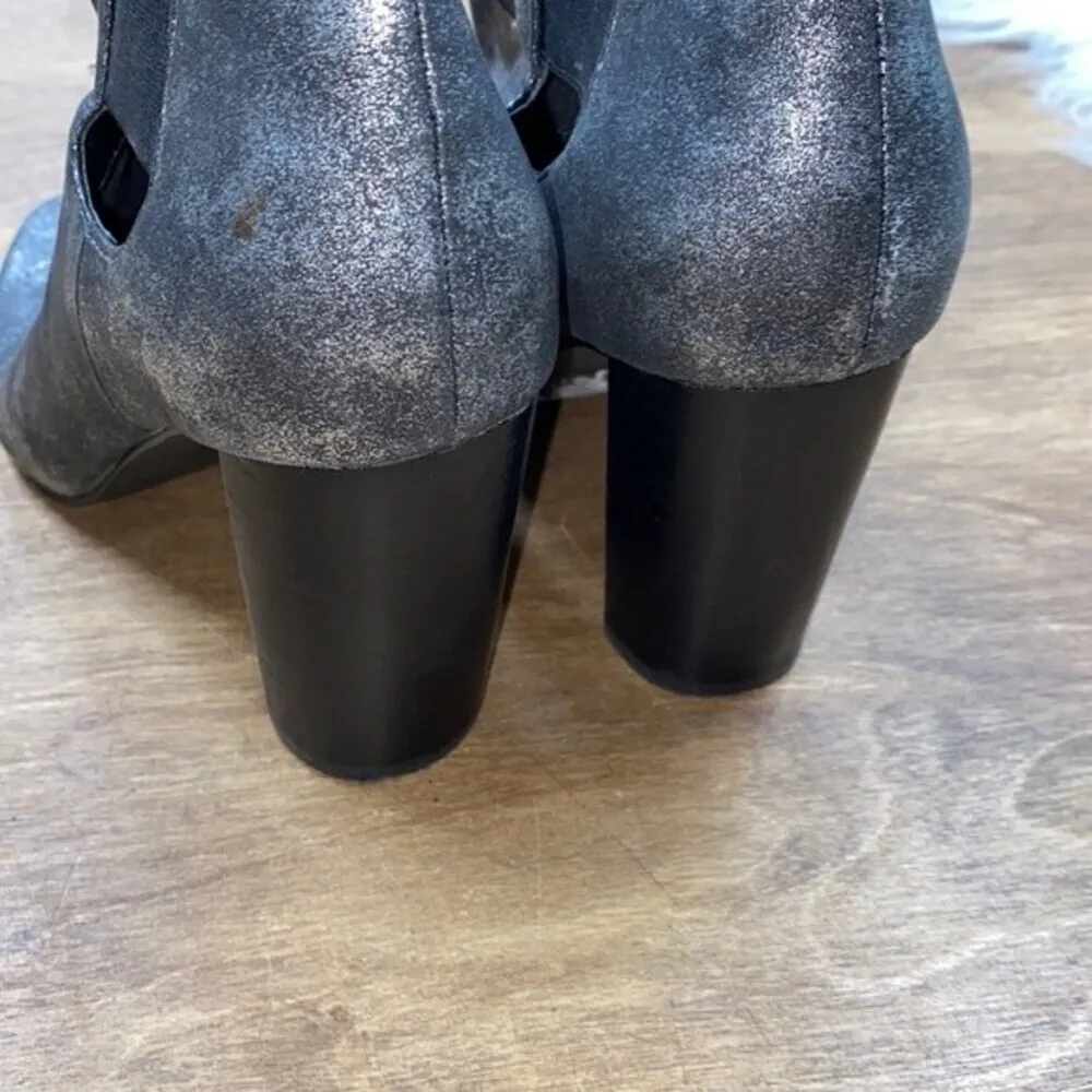 Kaari Blue Jade metallic open toed booties size 6 1/2 - Image 4