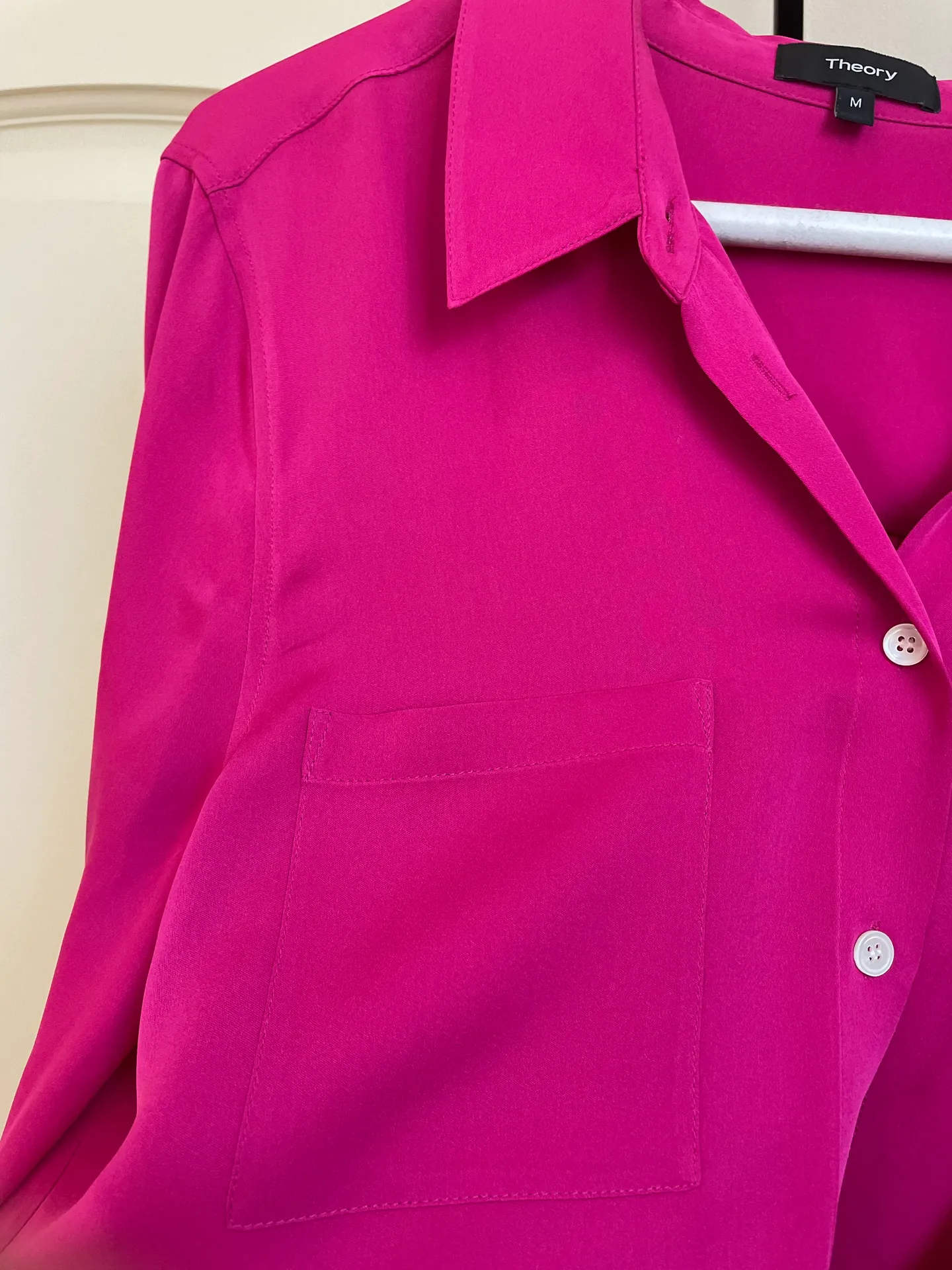 Theory Silk Top Button Down - Image 3