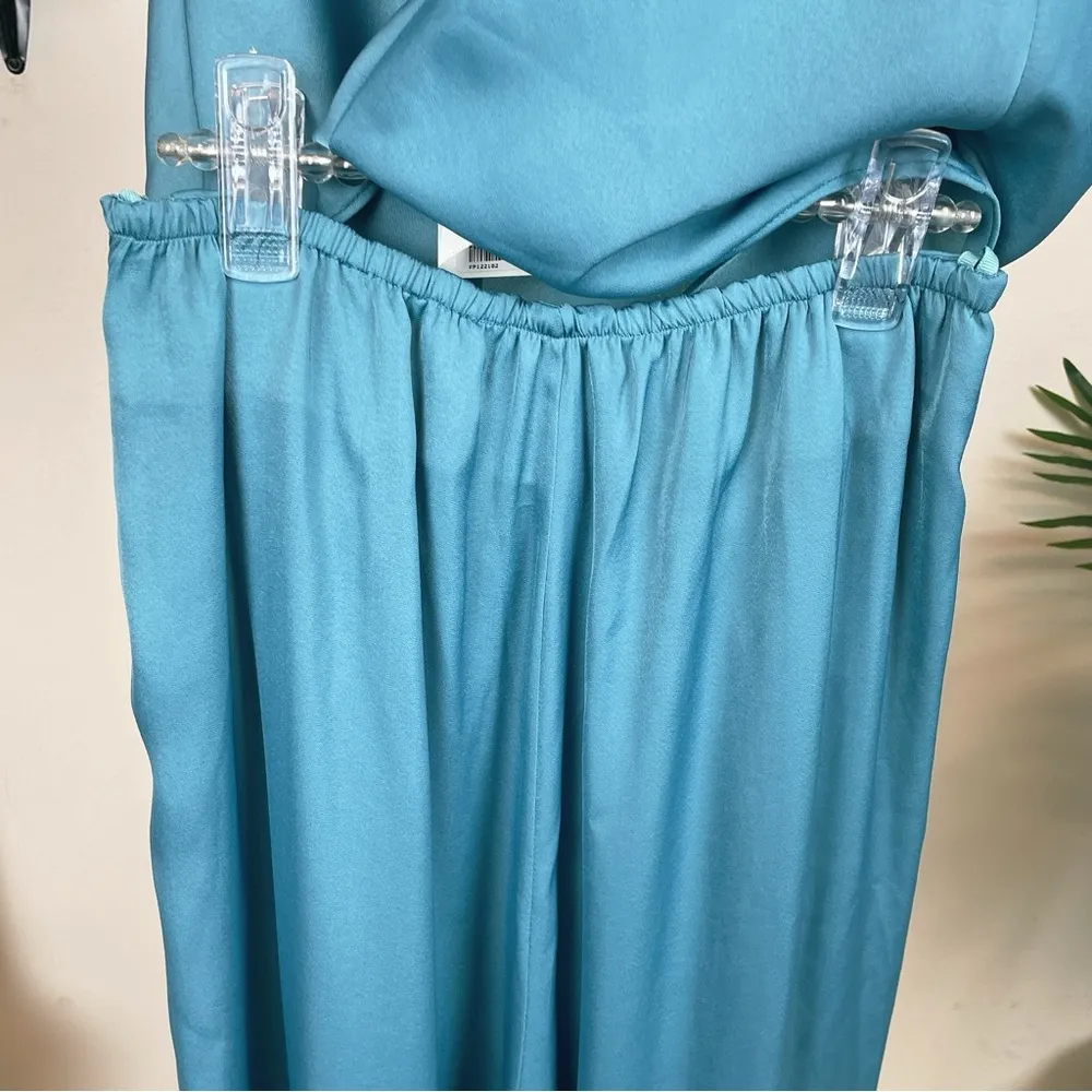 Fame and Partners The Rosalie Wide Leg Relaxed Pants Dark Sea - Image 3