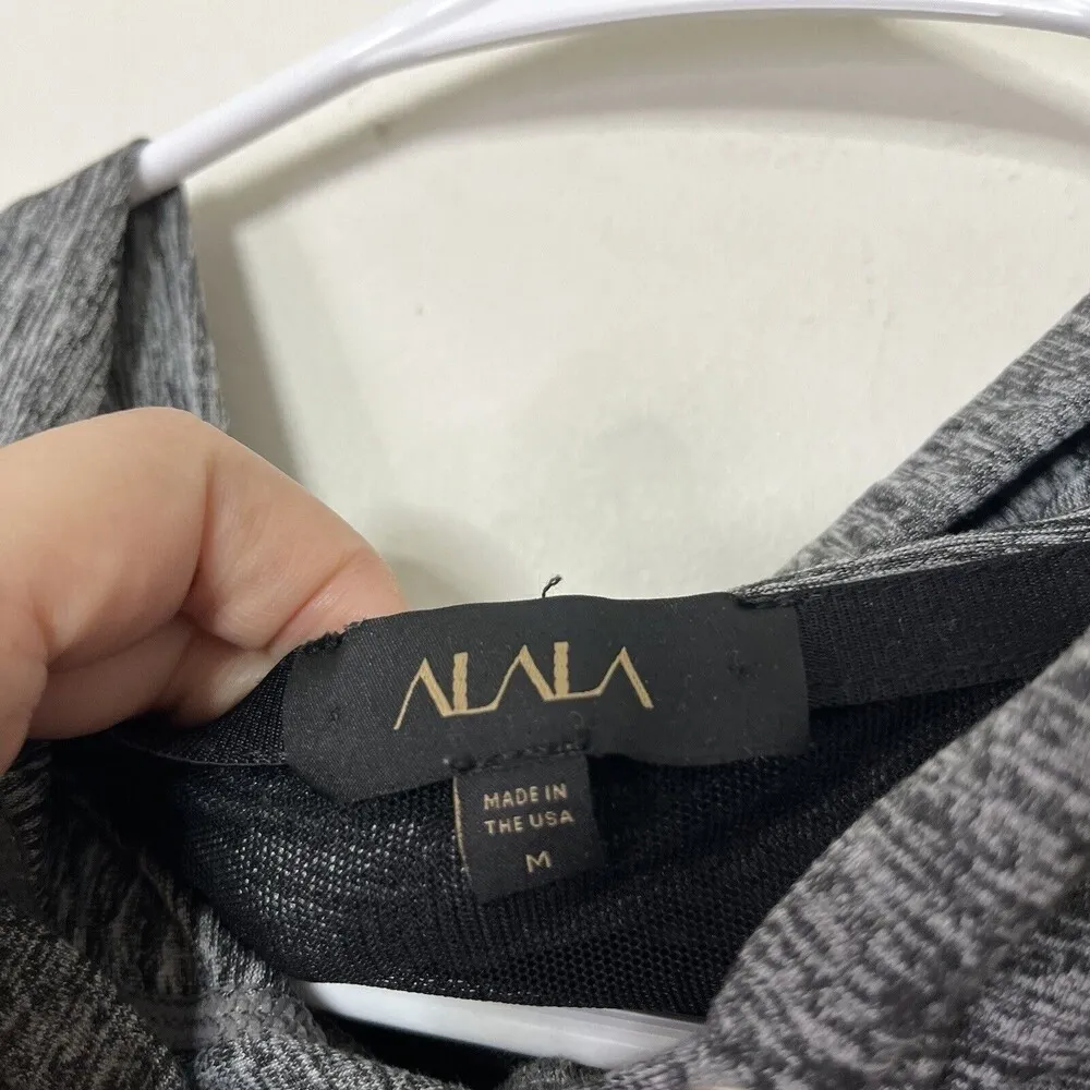 Alala  Revolve Lightweight Hoodie Women’s Size Medium Gray Mesh Pullover - Image 11