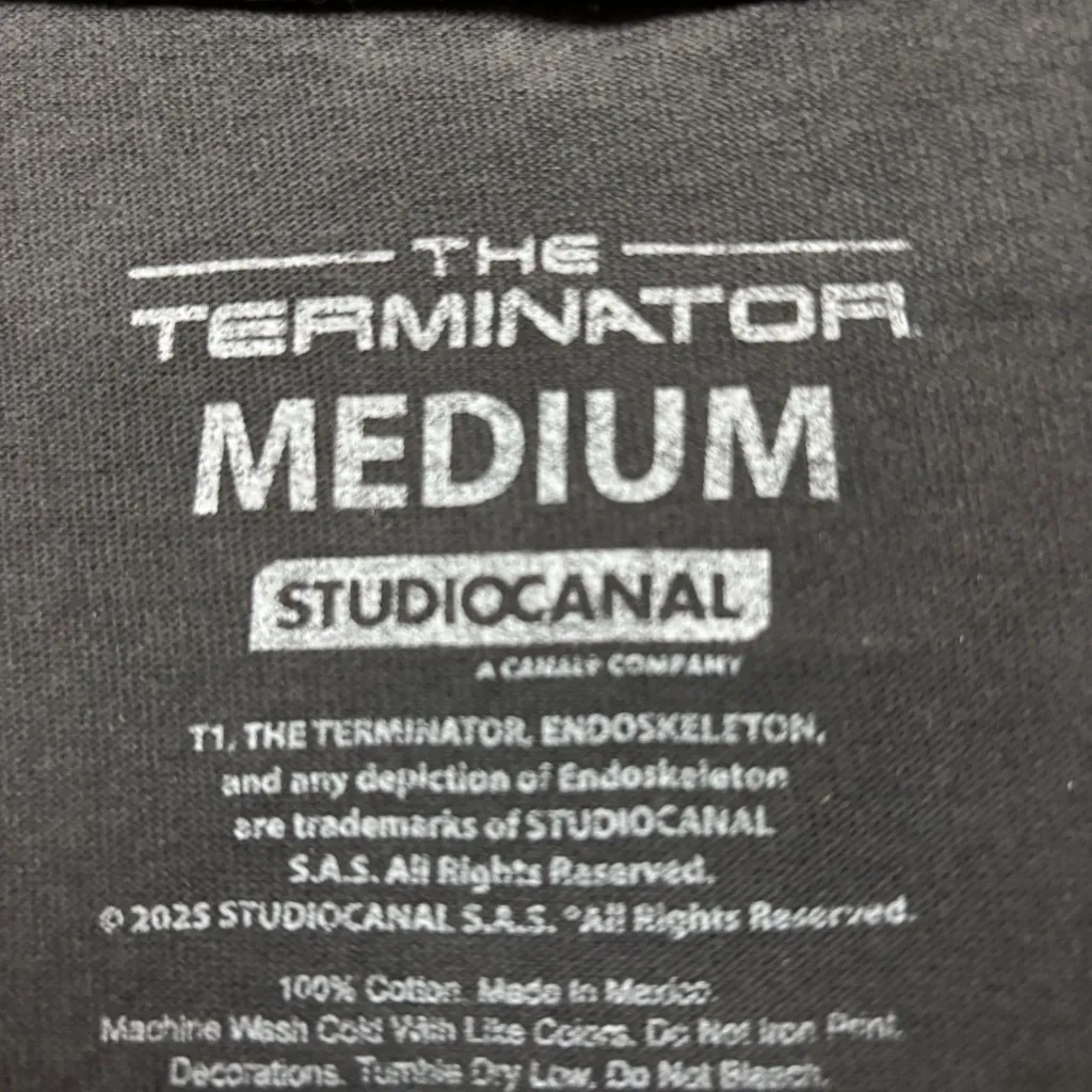 The Terminator Consider Yourself Warned T-Shirt Size Medium - Image 4