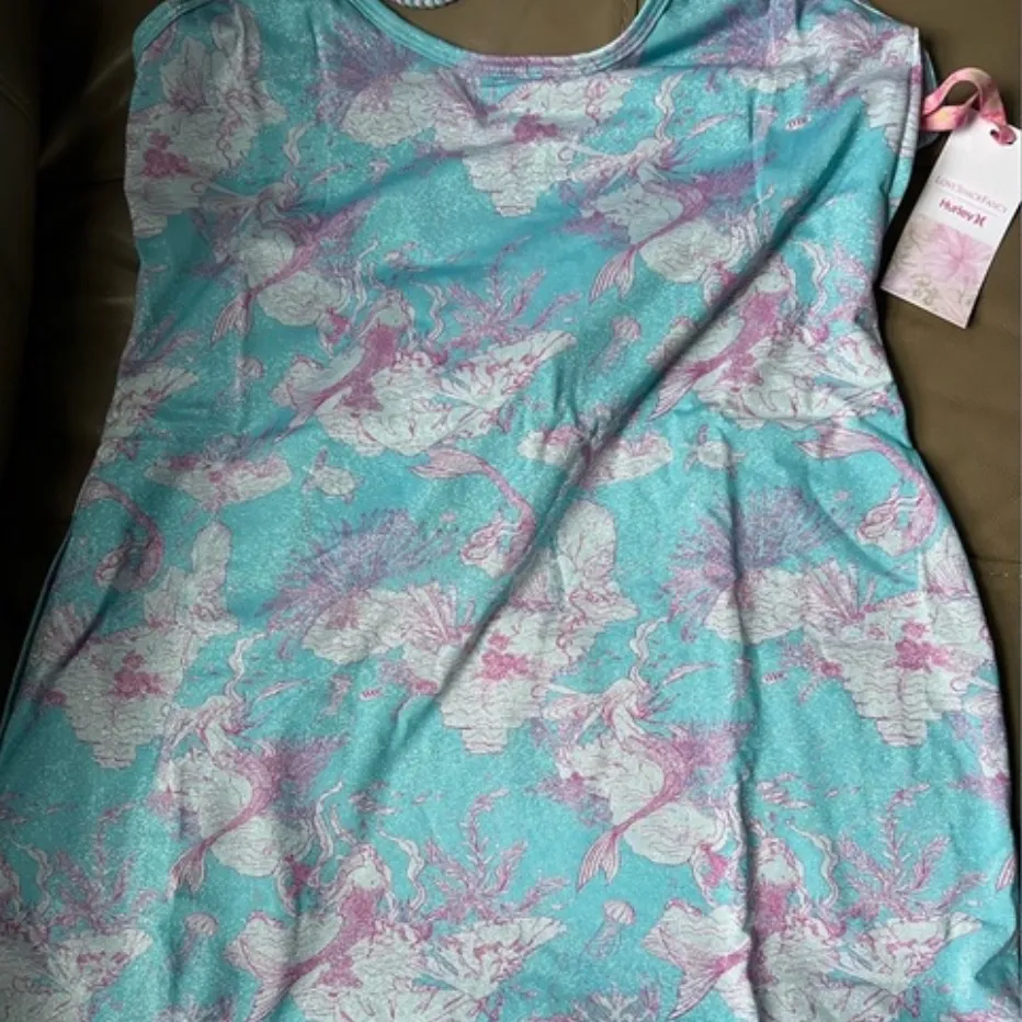 Nwt loveshackfancy x Hurley luau mermaid floral metallic braided halter dress - Image 4