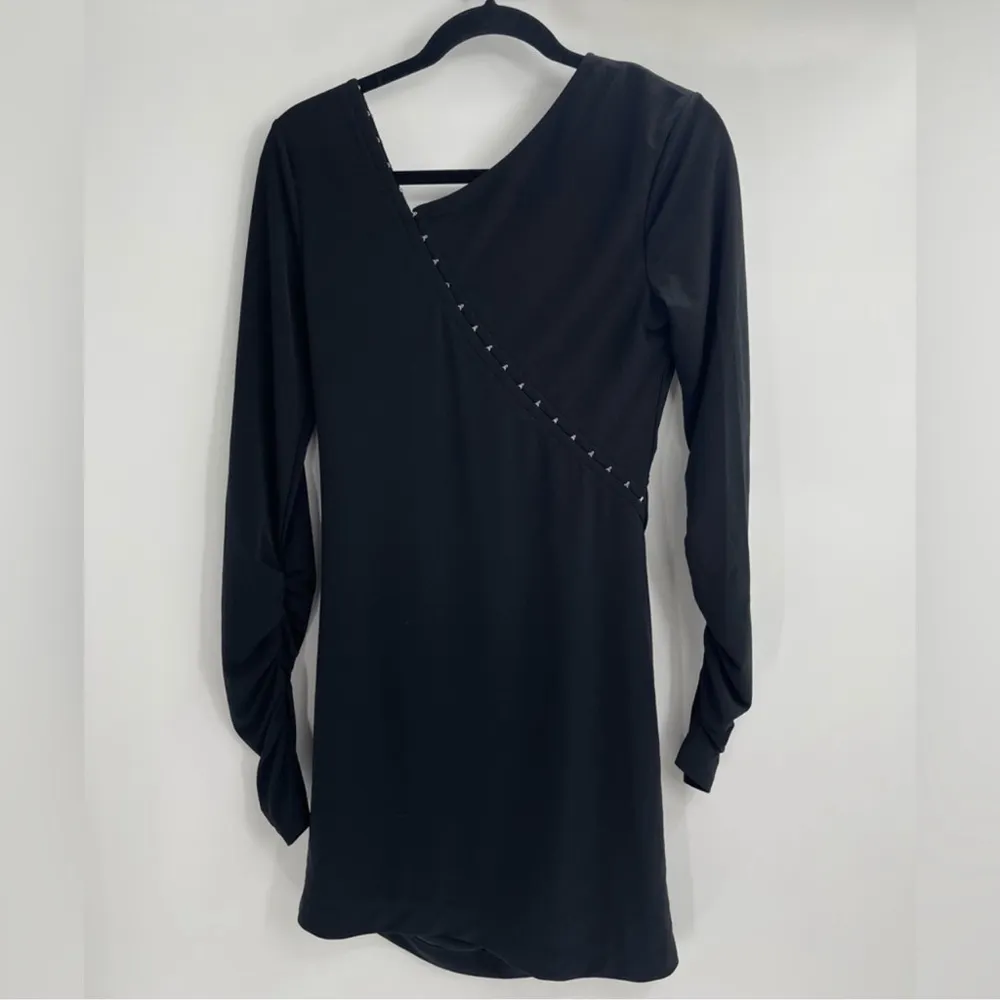 Helmut Lang Asymmetric Long Sleeve Polyester Dress Size Medium - Image 8