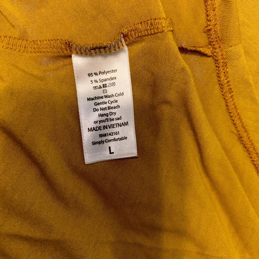 Lularoe Carly Hi Low Yellow Short Sleeve Pull On dress size large - Image 6