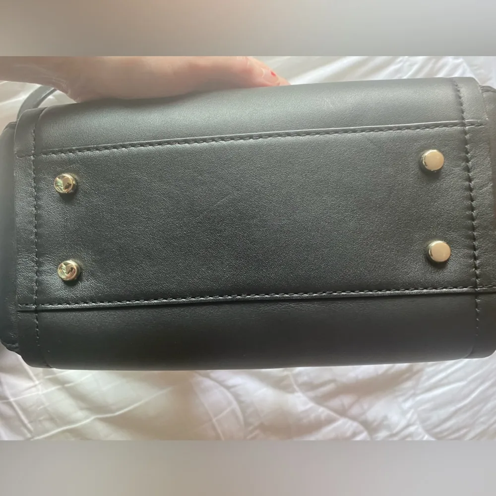 Kate Spade Black and White Satchel with Nautical Stripes - Image 5