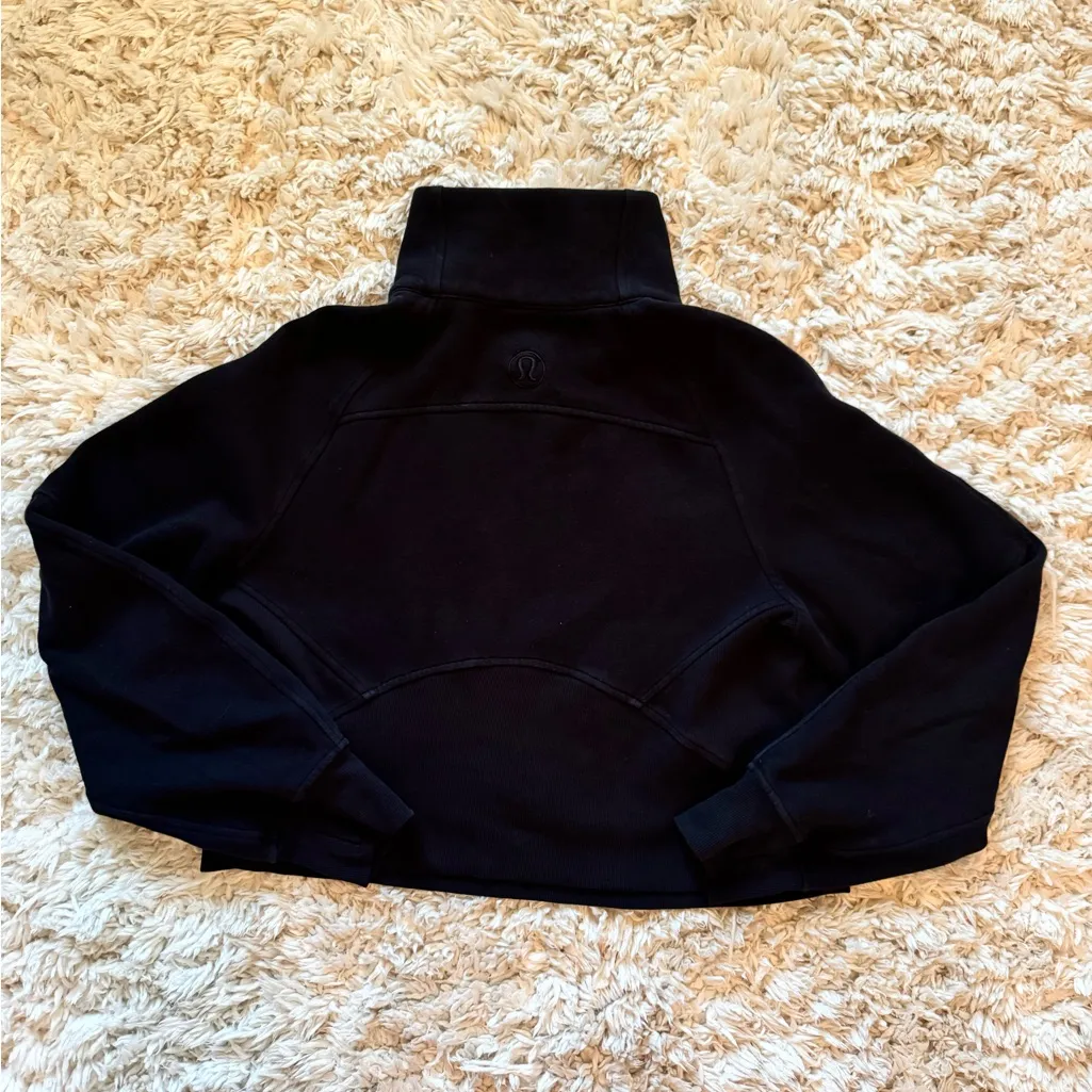 Black Scuba Oversized Funnel Neck 1/2 Zip Lululemon - Image 3