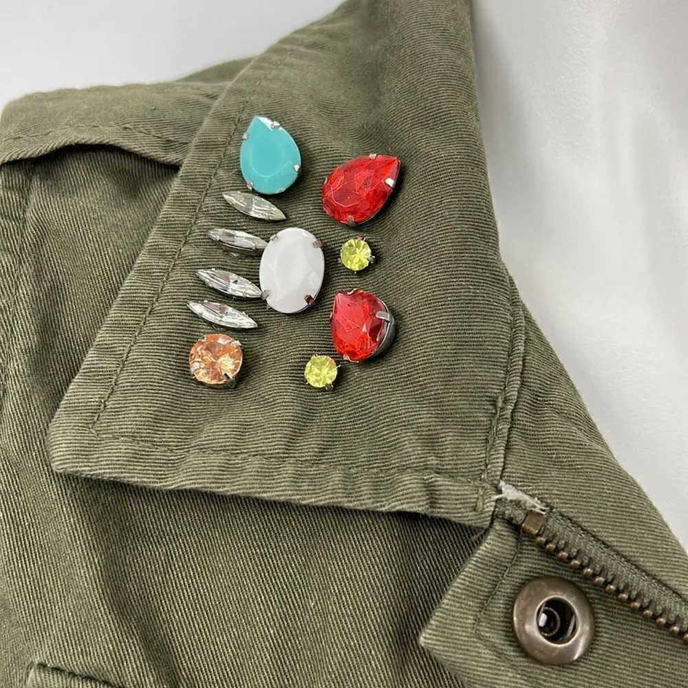 Decree  medium olive green sleeveless jacket - Image 4