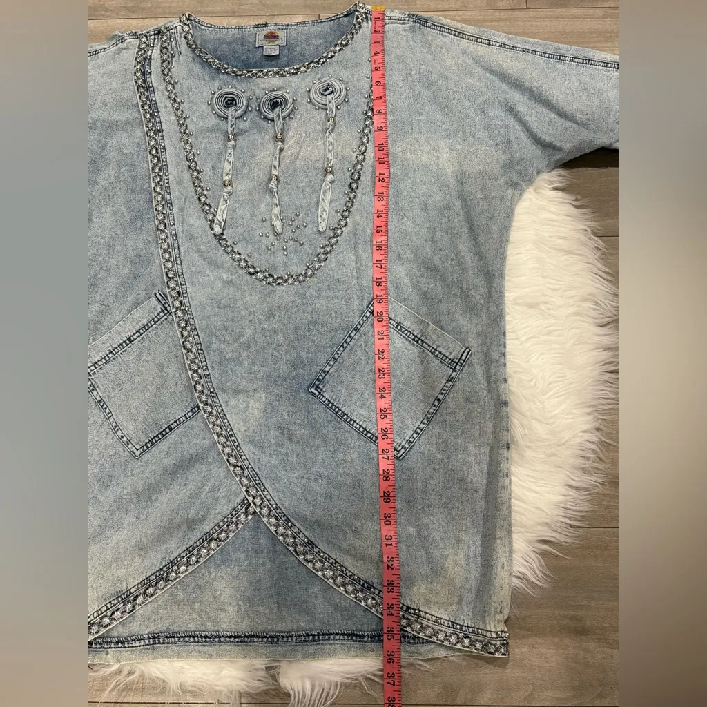 Blue Creek Jeans Vintage Denim Tunic with Embellishments Size L Size L - Image 8