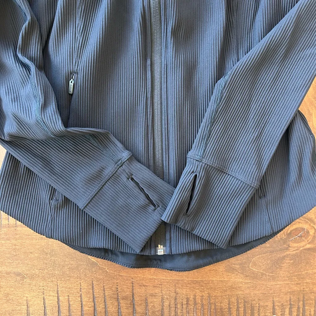 Athleta Salutation Ribbed Jacket Black Small/Petite - Image 6