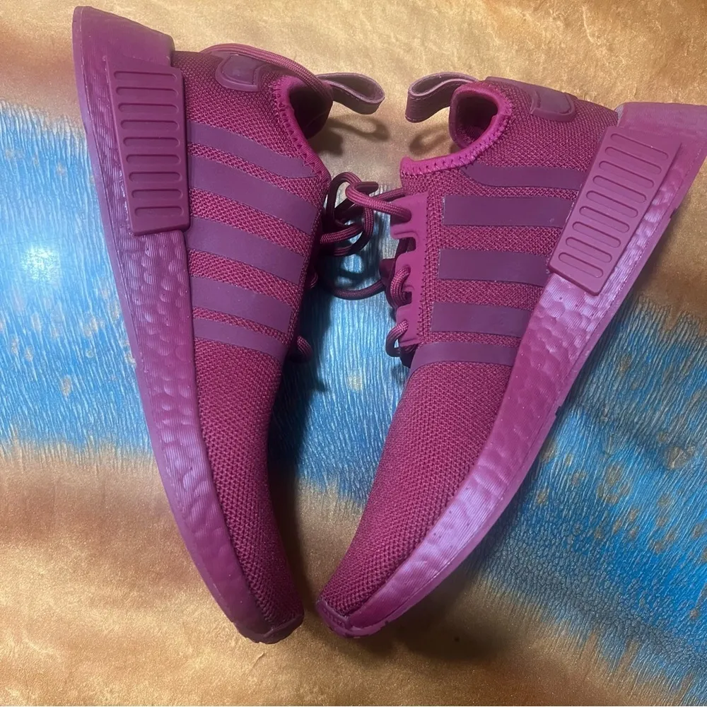 adidas NMD_R1 Triple Maroon Dark Red Running Trainers Shoes Women size 7.5 - Image 3