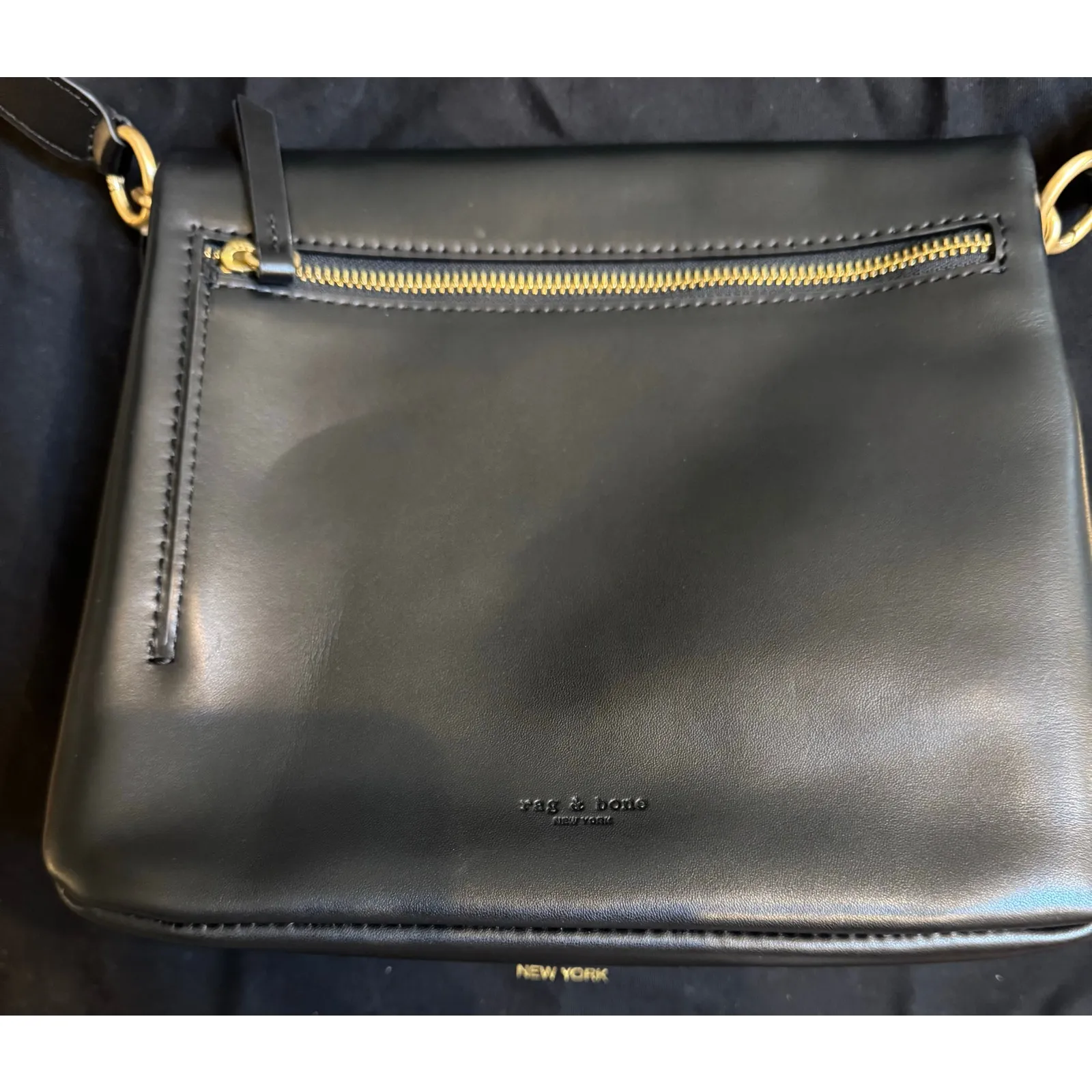 Rag & Bone Black Leather Blake Convertible Handbag - Image 8