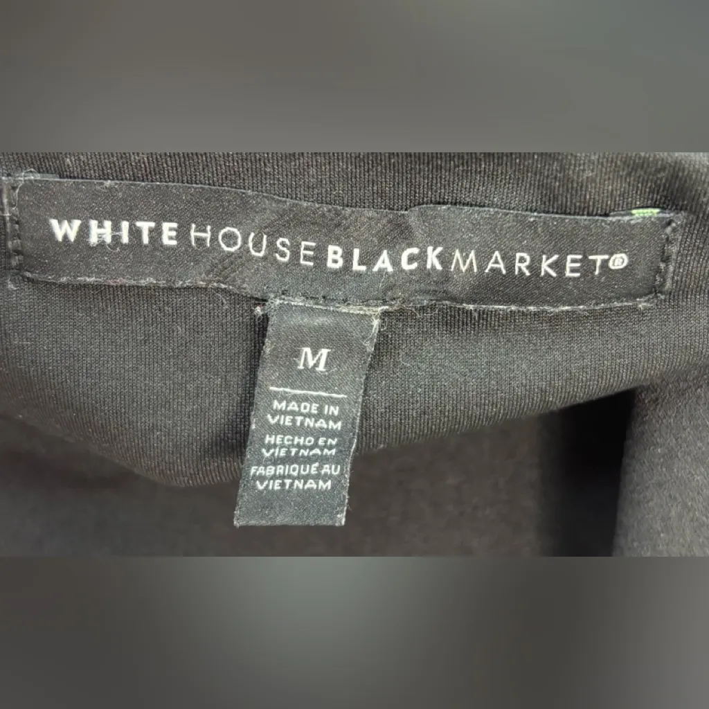 WHBM M White House Black Market Cowl Neck Fitted Shell Top in Black - Funeral - Image 8