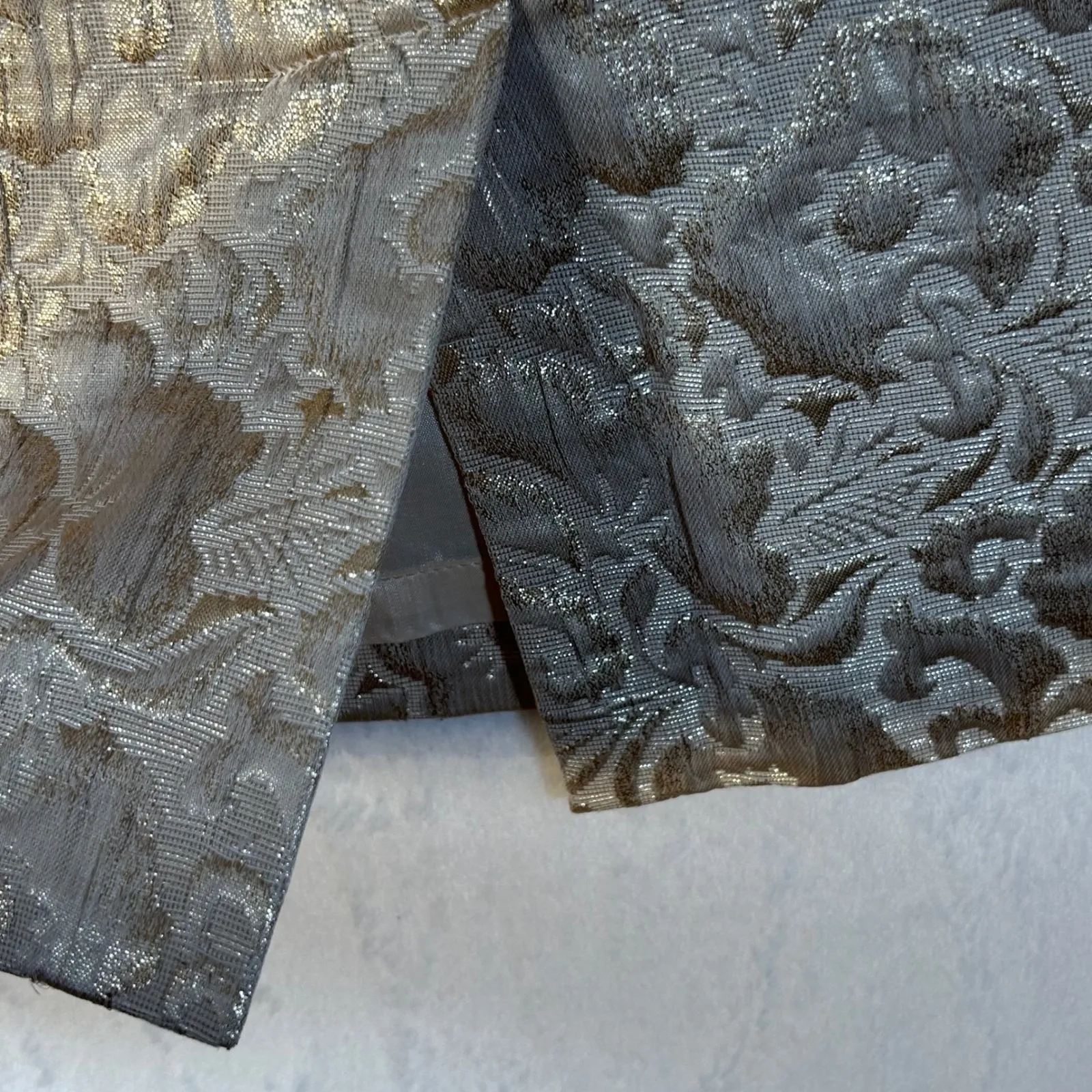 Ann Taylor LOFT Metallic Jacquard Brocade Pencil Skirt Women's Size 2 Gold - Image 7