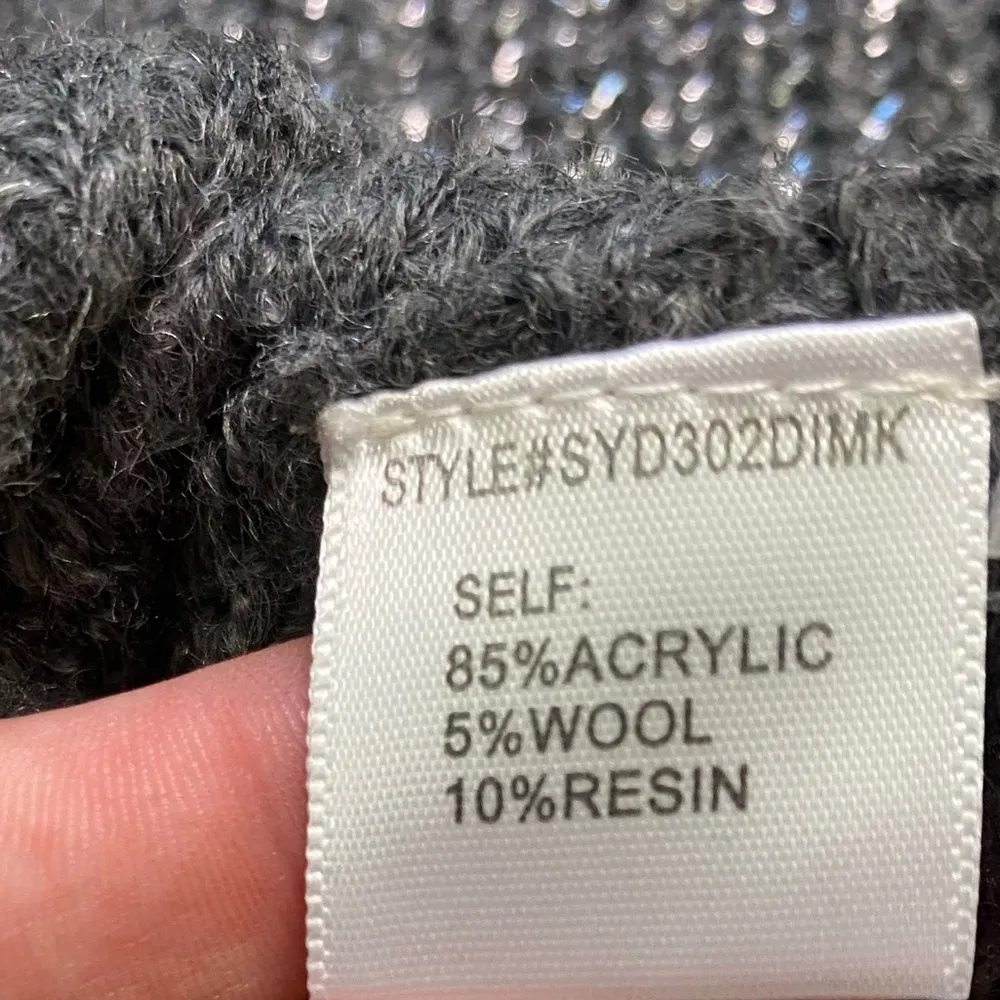 4SI3NNA Metallic Coated Grey Twist Back Sweater Gray - Image 4