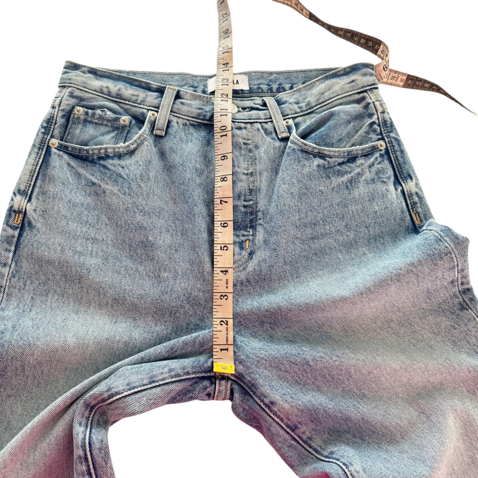 Pistola Cassie Cropped Raw Hem Distressed Hem Straight Leg Jeans 26 P6323TRI-BAJ - Image 15