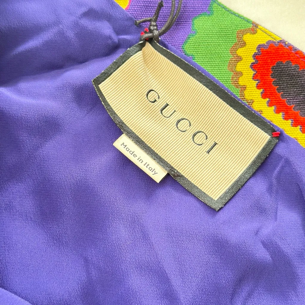 NWT Authentic Gucci cashew/paisley one shoulder women croptop/italy38 - Image 8