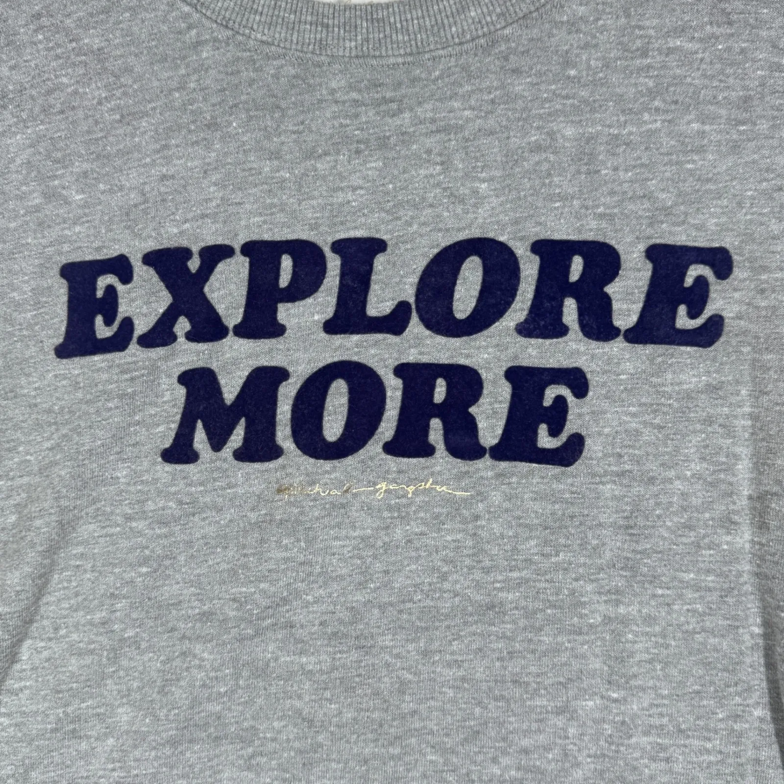 Spiritual Gangster Sweatshirt Explore More Gray Cropped Raw Hem‎ Womens Small - Image 5