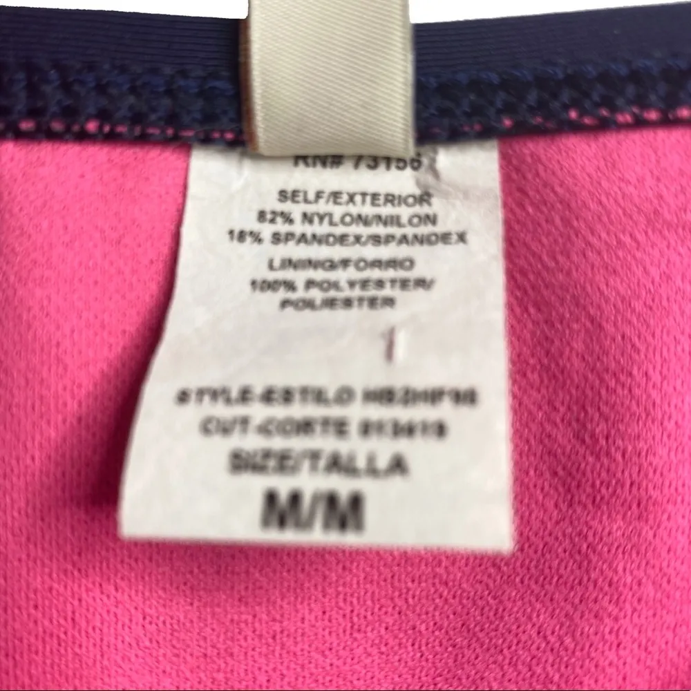 𑁍 Floral Bead Side Tie String Smocked Bikini Bottom 𑁍 Navy Pink 𑁍 Med - Image 8