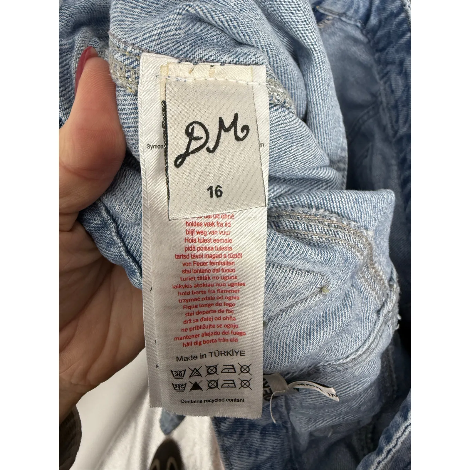 Damson Madder Leopard Print Denim Utility Cargo Pants Size 16 Blue - Image 13