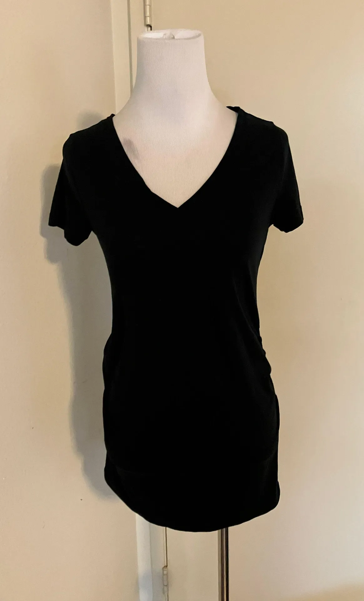 Maternity Women Black Short Sleeve T-Shirt S Maternity - Image 2
