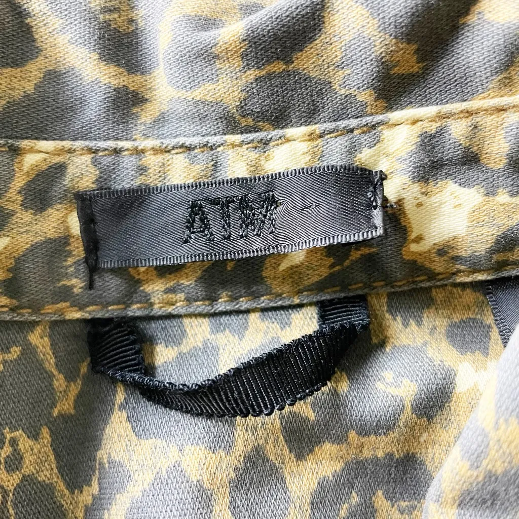 ATM Anthony Thomas Melillo Button Down Camo Print Stretch Cotton Denim Jacket  - Image 2