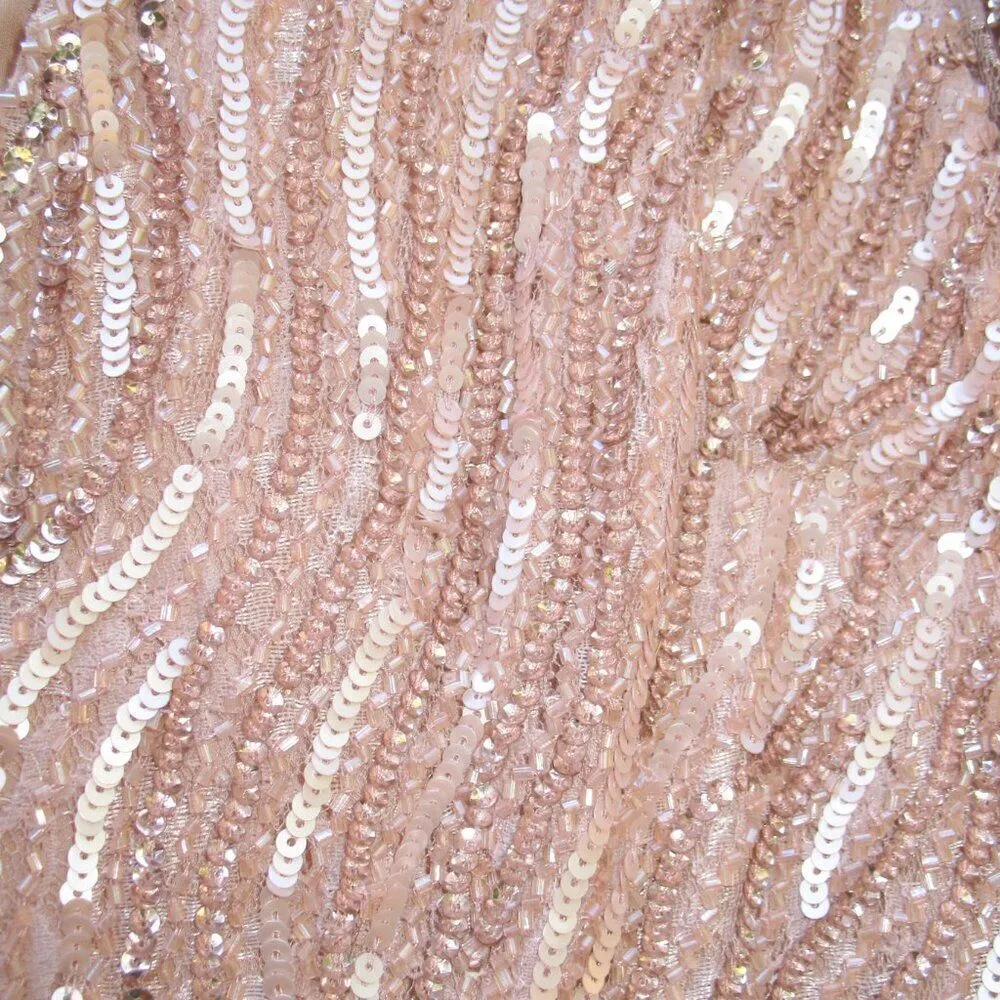 Mac Duggal 93574 Womens Pink Beaded Puff Sleeve Trumpet Gown - Image 10