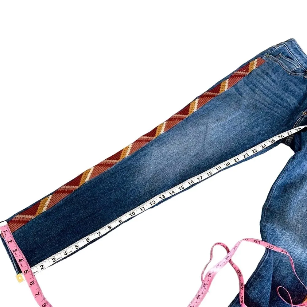 Driftwood NEW Jackie High Rise Skinny Embroidered Rosie Santina Blue Red Pink 28 - Image 11