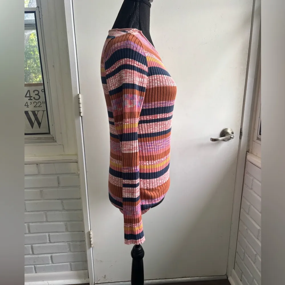 Sundance‎ Bright Nights Cotton Blend Striped Sweater - Image 3