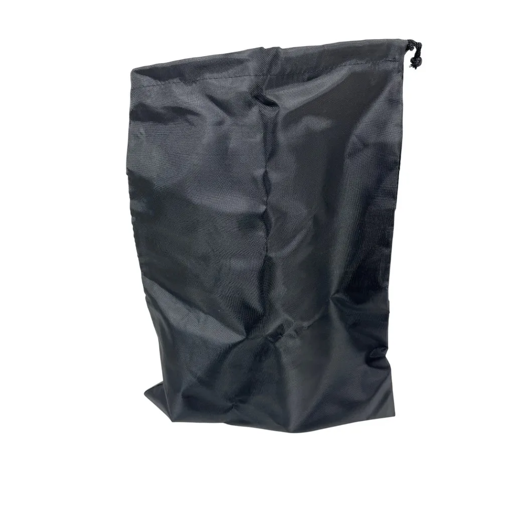Wovuu Black Nylon Drawstring Bag W/Clear Panel Storage Organizer 13"x10" Durable - Image 3