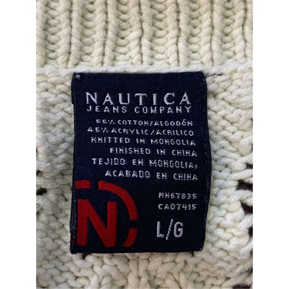 Vintage 90s Nautica Cable Knit Cardigan Sweater Cropped Pale Pistachio Green - Image 8